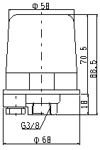 SPS-8WP-Fの外形図